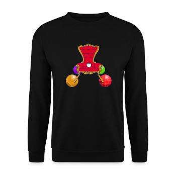 Pallino as King Bocce Ball Boccia - Unisex Sweatshirt - black - Front - Alina (178cm) & Michal (187cm)