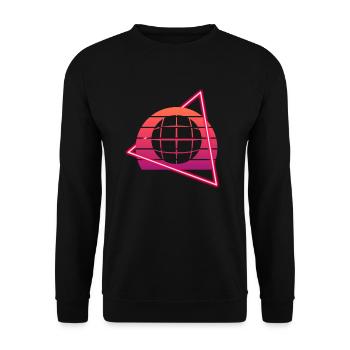 Boccia-Kugel Retro-Sonnenuntergang - Boccia-Kugel - Unisex Pullover - Schwarz - Vorne - Alina (178cm) & Michal (187cm)