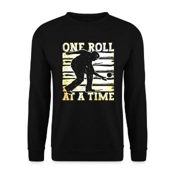 Eine Rolle nach der anderen - Boccia - Unisex Pullover - Schwarz - Vorne - Alina (178cm) & Michal (187cm)