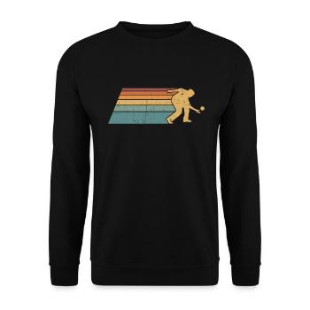 Bocce Ball Spieler Rolling Bocce Ball mit - Unisex Pullover - Schwarz - Vorne - Alina (178cm) & Michal (187cm)