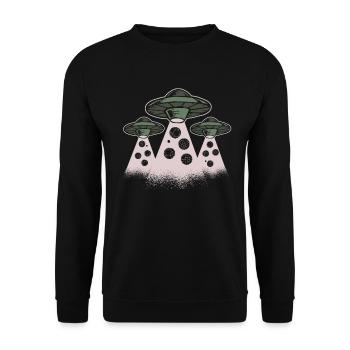 UFOs Boccia balls and Pallino - Boccia ball - Unisex Sweatshirt - black - Front - Alina (178cm) & Michal (187cm)