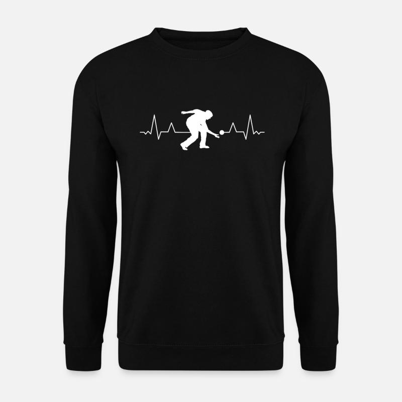 Bocce Ball Herzschlag - Bocce Ball - Unisex Pullover - Schwarz