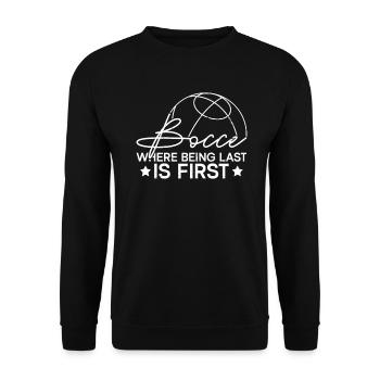 Boccia - Wo der Letzte der Erste ist - Boccia-Ball - Unisex Pullover - Schwarz - Vorne - Alina (178cm) & Michal (187cm)