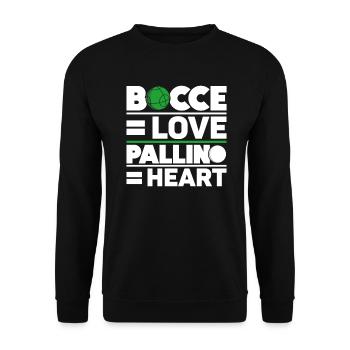 Bocce = Amour, Pallino = Cœur - Bocce Ball - Sweat-shirt Unisexe - noir - Devant - Alina (178cm) & Michal (187cm)