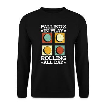 Pallino's In Play - Rolling All Day - Boccia - Unisex Sweatshirt - black - Front - Alina (178cm) & Michal (187cm)