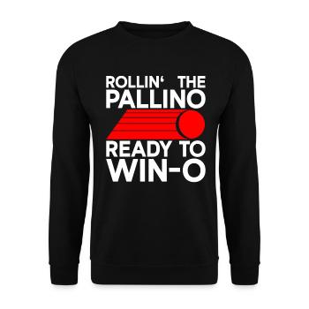 Rollin' The Pallino Ready to Win - Boccia Ball - Unisex Sweatshirt - black - Front - Alina (178cm) & Michal (187cm)