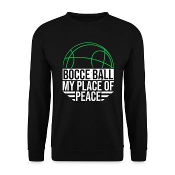 Boccia ball My place of peace - Boccia ball - Unisex Sweatshirt - black - Front - Alina (178cm) & Michal (187cm)