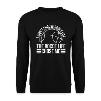 Joueur de pétanque - Sweat-shirt Unisexe - noir - Devant - Alina (178cm) & Michal (187cm)