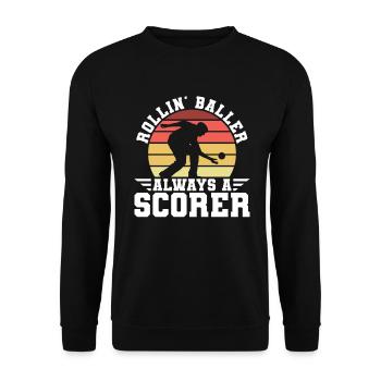 Rollin' Baller toujours un buteur - Boccia ball - Sweat-shirt Unisexe - noir - Devant - Alina (178cm) & Michal (187cm)