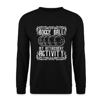 Boccia ball My retirement activity Boccia ball - Unisex Sweatshirt - black - Front - Alina (178cm) & Michal (187cm)