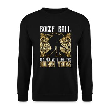 Boccia Ball Spieler Bocce Ball Ruhestand - Unisex Pullover - Schwarz - Vorne - Alina (178cm) & Michal (187cm)