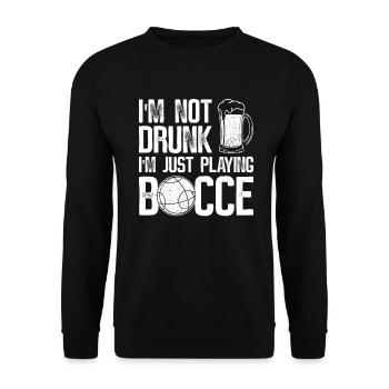 Boccia Ball Player Bocce Ball Beer - Unisex Sweatshirt - black - Front - Alina (178cm) & Michal (187cm)
