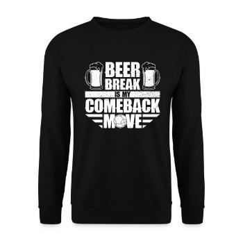 Beer break is my comeback move - Boccia ball - Unisex Sweatshirt - black - Front - Alina (178cm) & Michal (187cm)