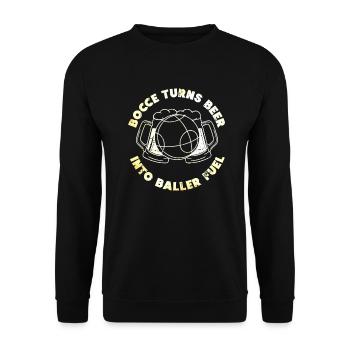 Boccia Ball Spieler Bocce Ball Bier - Unisex Pullover - Schwarz - Vorne - Alina (178cm) & Michal (187cm)