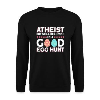 Atheist Easter Anti Religion Anti Church Atheism - Unisex Sweatshirt - black - Front - Alina (178cm) & Michal (187cm)