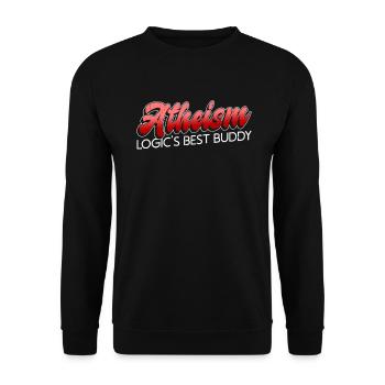 Atheism - the best buddy of logic - Atheist - Unisex Sweatshirt - black - Front - Alina (178cm) & Michal (187cm)
