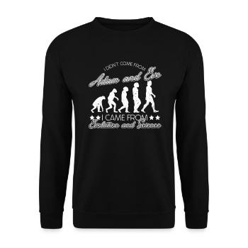 Atheist Atheism Anti Church Anti Religion - Unisex Sweatshirt - black - Front - Alina (178cm) & Michal (187cm)