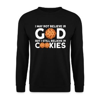 Athéisme athée Cookies Noël - Sweat-shirt Unisexe - noir - Devant - Alina (178cm) & Michal (187cm)