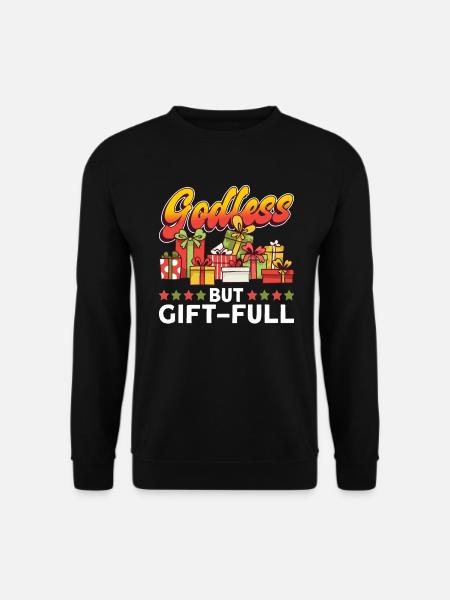 Atheist Atheism Anti Church Christmas - Unisex Sweatshirt - black