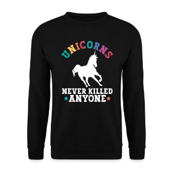 Licornes Athéisme athée Anti Église - Sweat-shirt Unisexe - noir - Devant - Alina (178cm) & Michal (187cm)