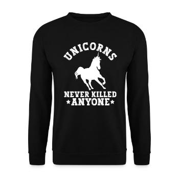 Licornes Athéisme athée Anti Église - Sweat-shirt Unisexe - noir - Devant - Alina (178cm) & Michal (187cm)