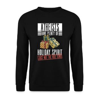 Athéisme athée Anti Église Noël - Sweat-shirt Unisexe - noir - Devant - Alina (178cm) & Michal (187cm)