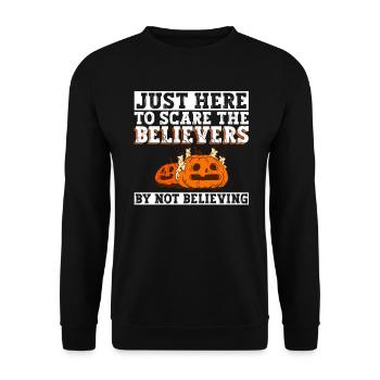 Athéisme athée Anti Église Halloween - Sweat-shirt Unisexe - noir - Devant - Alina (178cm) & Michal (187cm)