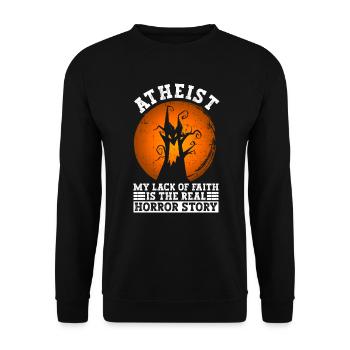 Athéisme athée Anti Église Halloween - Sweat-shirt Unisexe - noir - Devant - Alina (178cm) & Michal (187cm)