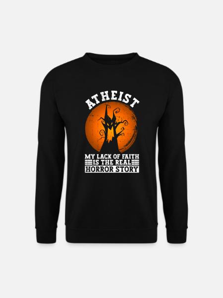 Atheist Atheismus Anti Kirche Halloween - Unisex Pullover - Schwarz