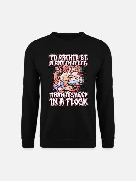 Laborratte Spruch - Atheist Atheism - Unisex Pullover - Schwarz
