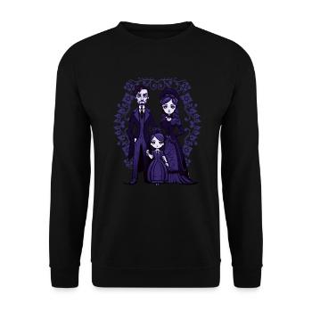 Victorian Goth Family - Gothic - Unisex Sweatshirt - black - Front - Alina (178cm) & Michal (187cm)