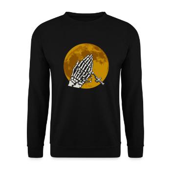 Betende Skeletthände - Gothic Gothic - Unisex Pullover - Schwarz - Vorne - Alina (178cm) & Michal (187cm)