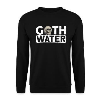 Grufti-Wasser - Grufti-Gotik - Unisex Pullover - Schwarz - Vorne - Alina (178cm) & Michal (187cm)