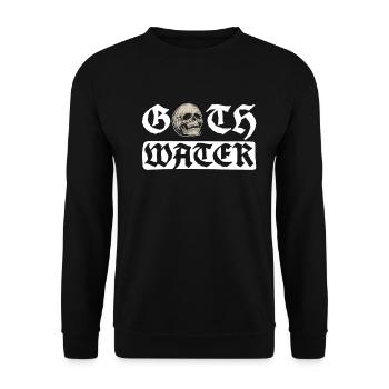 Grufti-Wasser - Grufti-Gotik - Unisex Pullover - Schwarz - Vorne - Alina (178cm) & Michal (187cm)