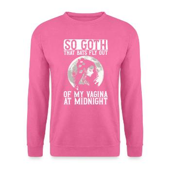Goth Gothic Fledermäuse Vagina Spruch - Unisex Pullover - Pink - Vorne