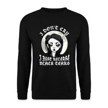 I don't cry, I have black tears - Goth - Unisex Sweatshirt - black - Front - Alina (178cm) & Michal (187cm)