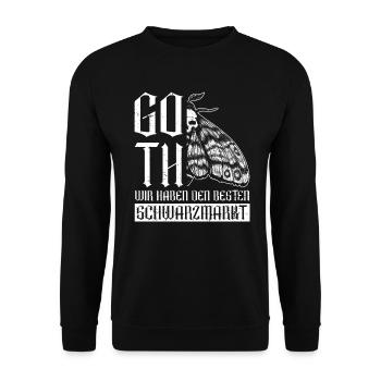 Goth - Wir Haben Den Besten Schwarzmarkt - Gothic - Unisex Pullover - Schwarz - Vorne - Alina (178cm) & Michal (187cm)