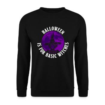 Halloween is for simple witches - Goth Halloween - Unisex Sweatshirt - black - Front - Alina (178cm) & Michal (187cm)