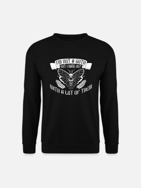 Goth Moth Gothic Grufti Emo Spruch - Unisex Pullover - Schwarz
