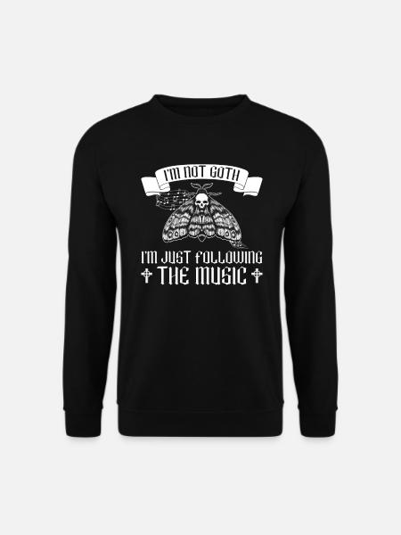 Ich bin kein Goth, ich folge nur der Musik - Goth - Unisex Pullover - Schwarz