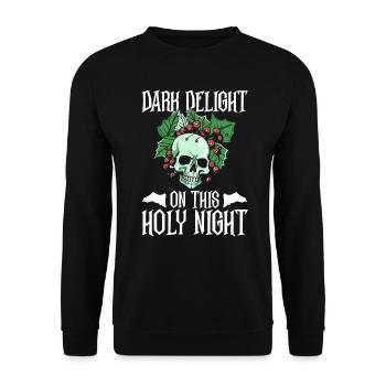 Dark Delight On This Holy Night - Goth Christmas - Unisex Sweatshirt - black - Front - Alina (178cm) & Michal (187cm)