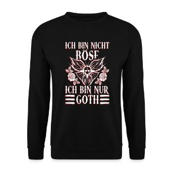 Ich Bin Nicht Böse Ich Bin Nur Goth - Gothic Goth - Unisex Pullover - Schwarz - Vorne - Alina (178cm) & Michal (187cm)