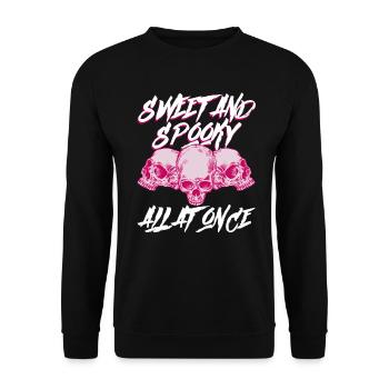 Cute and scary at the same time - Bubble Goth Perky Goth - Unisex Sweatshirt - black - Front - Alina (178cm) & Michal (187cm)