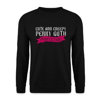 Cute and scary Perky Goth Perfection Goth - Unisex Sweatshirt - black - Front - Alina (178cm) & Michal (187cm)