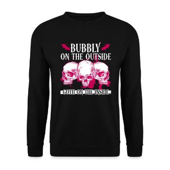 Effervescent outside, Gothic inside - Bubble Goth Perky - Unisex Sweatshirt - black - Front - Alina (178cm) & Michal (187cm)