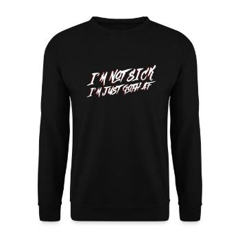 Je ne suis pas malade, je suis juste Goth AF - Moontan Gothic - Sweat-shirt Unisexe - noir - Devant - Alina (178cm) & Michal (187cm)