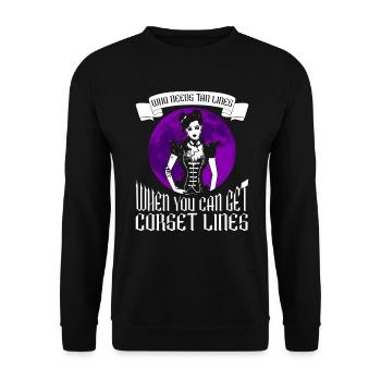 Moontan Gothic Spruch Goth Girl Grufti Emo - Unisex Pullover - Schwarz - Vorne - Alina (178cm) & Michal (187cm)
