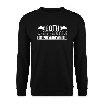 Goth, wo blass sein in Mode ist - Moontan Gothic - Unisex Pullover - Schwarz - Vorne - Alina (178cm) & Michal (187cm)