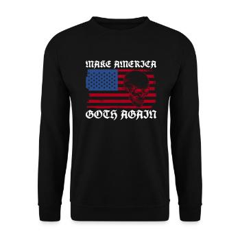 Macht Amerika wieder gothisch - Gothic - Unisex Pullover - Schwarz - Vorne - Alina (178cm) & Michal (187cm)
