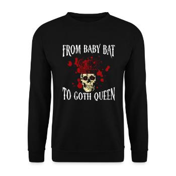 From Baby Bat to Goth Queen Gothic - Unisex Sweatshirt - black - Front - Alina (178cm) & Michal (187cm)